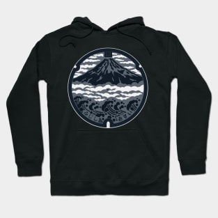 Mount Fuji Manhole Cover Art Alternative Color Hoodie